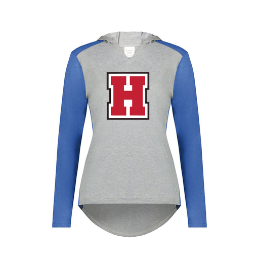 [6902.28V.XS-LOGO1] Ladies Vintage Hoodie (Female Adult XS, Royal, Logo 1)