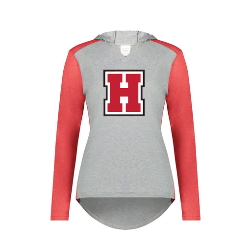 [6902.27V.XS-LOGO1] Ladies Vintage Hoodie (Female Adult XS, Red, Logo 1)