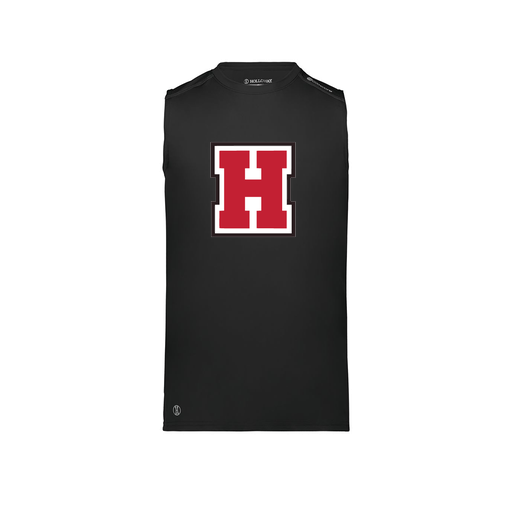 [222593.080.S-LOGO1] Men's CoolDry TankTop (Adult S, Black, Logo 1)