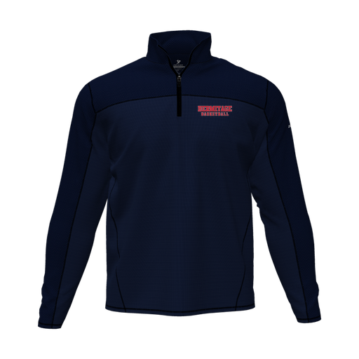 [CUS-DFW-QTRZ-PER-LSL-NVY-AS-LOGO2] Quarter Zip Pullover (Adult S, Navy, Logo 2)