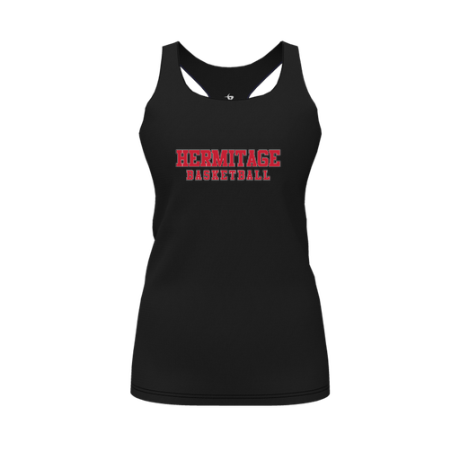 [CUS-DFW-RCBK-PER-BLK-FYS-LOGO2] Racerback Tank Top (Female Youth S, Black, Logo 2)