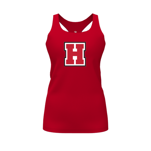 [FT0TRBRD-FYS-LOGO1] Decker Racerback Tank Top (Female Youth S, Red, Logo 1)