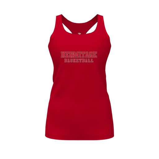 [CUS-DFW-RCBK-PER-RED-FYS-LOGO2] Racerback Tank Top (Female Youth S, Red, Logo 2)