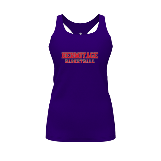 [FT0TRBPP-FYS-LOGO2] Decker Racerback Tank Top (Female Youth S, Purple, Logo 2)