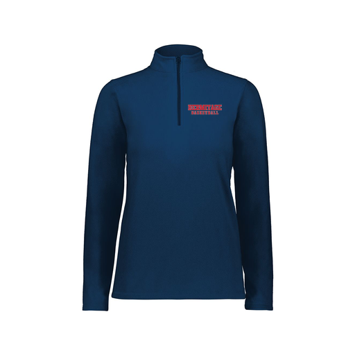 [6864.065.XS-LOGO2] Ladies MicroFleece 1/4 Zip Pullover (Female Adult XS, Navy, Logo 2)