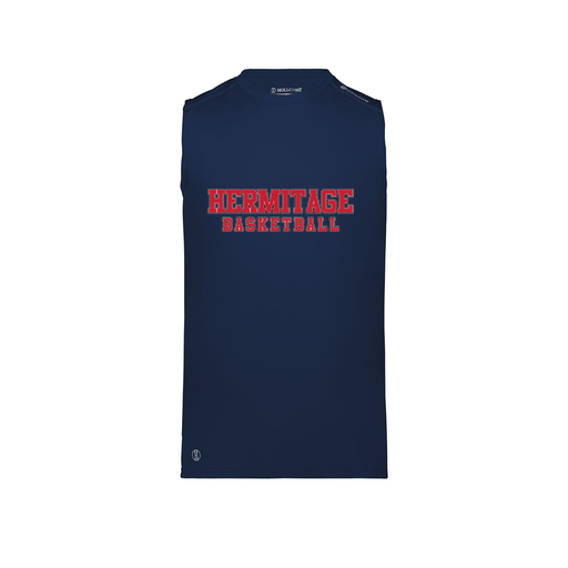 [222593.065.S-LOGO2] Men's CoolDry TankTop (Adult S, Navy, Logo 2)